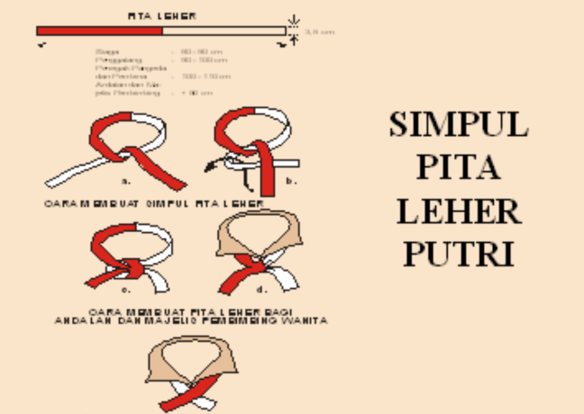 Cara Memasang Dasi Pramuka Perempuan